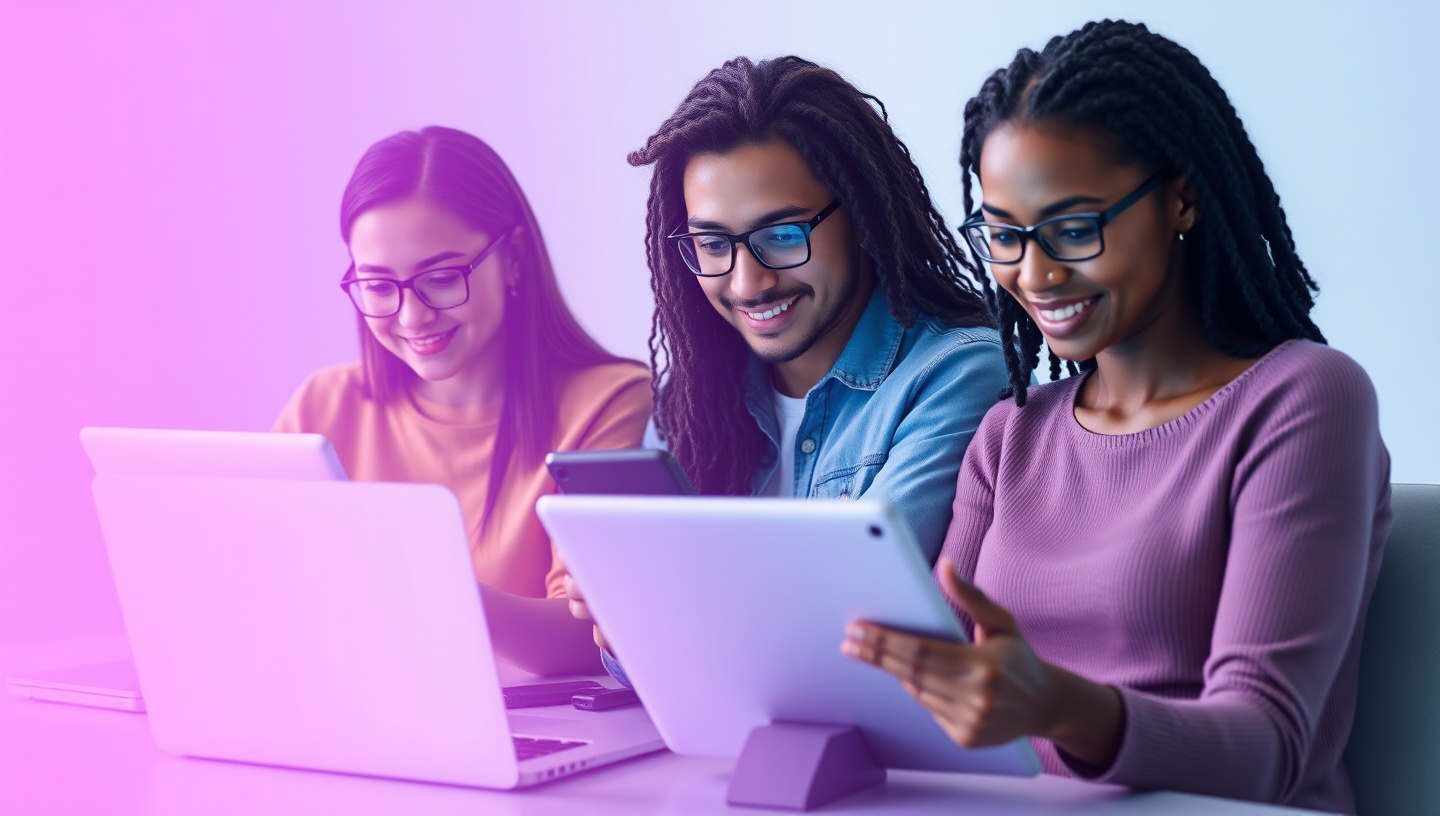 Estudiantes aprendiendo online en Argentina