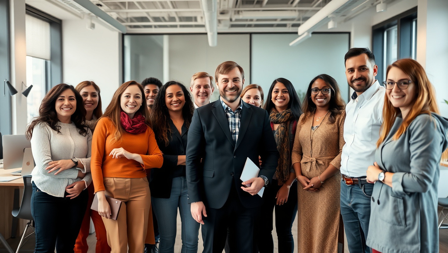 Equipo de Онлайн обучение trabajando juntos